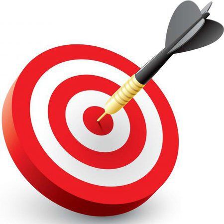 A dart hitting the center of a red and white target, symbolizing success and achieving goals. sahyadri financial studio.